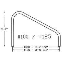 125 Pair 41 1/2In Handrails - GLOBAL POOL PRODUCTS